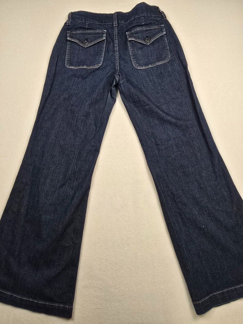 Fossil Womens Flare Leg Denim Jeans Size 29 98% Cotton Dark Wash - Picture 4 of 6